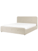 Beliani Doppelbett RENNES in Beige/Schwarz - (W) 190 x (H) 98 x (L) 217 cm