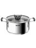 Tefal G7376S Opti'Space Topfset 6tlg. Edelstahl mit Deckel alle Herdarten Grau