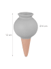 relaxdays 4 x Tonkegel in Grau/ Terrakotta - 100 ml