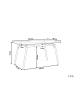 Beliani Esszimmertisch KAMINA in Transparent/Braun - (W) 80 x (H) 75 x (L) 140 cm