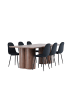ebuy24 Essgruppe Olivia (7-teilig) Mokka 100 x 210 cm