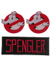 Catch the Patch Ghostbuster Set 3 Stück Spengler Logo FilmApplikation Bügelbild inRot