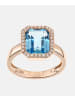 Diamant L'éternel Ring aus 375 Roségold mit Diamant mit Topas