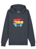 wat? Apparel Sweatshirt Retro Sunset Cat in India Ink Grey
