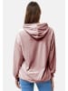 enflame Langer Kapuzen Pullover Oversized Hoodie Kleid Velours Sweatshirt in Altrosa