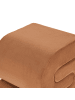 Beliani Pouf ARCADIA in Braun - (W) 45 x (H) 48 x (L) 50 cm