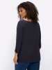 sheego 3/4-Arm-Shirt in tiefblau
