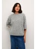 Kaffe Strickpullover KAmalene Loose fit in Grey Melange