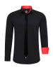 Hemd mit Krawatte in Schwarz / Rot
