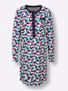 WITT WEIDEN Sleepshirt in ecru-marine-bedruckt