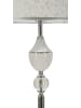 Mauro Ferretti Stehlampe aus Metall und Stoff in Silber und Weiß