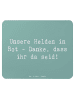Mr. & Mrs. Panda Mouse Pad Spruch Feuerwehrmann Helden mit Spruch in Meeresbrise