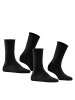 Falke Socken 4er Pack in Schwarz