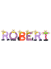 Playshoes Deko-Buchstaben "ROBERT" in bunt