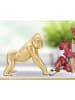 Mauro Ferretti Gorilla-Statue aus goldenem Kunstharz, 24,3 x 13,9 x 22,8 cm