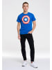 Logoshirt T-Shirt Marvel - Captain America Logo in blau