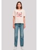 F4NT4STIC Ladies Everyday Tee Cute Herzen Variety Valentinstag in pink