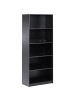Beliani Bücherregal ZEHNA in Schwarz - (W) 80 x (H) 195 x (L) 40 cm