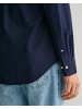 Gant Regular Fit Baumwoll Leinen Hemd in Blau