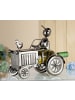 GILDE Weinflaschenhalter "Traktor" in Silber - H. 26 cm