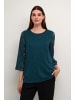 Cream Kurzarm-Bluse CRFika Loose fit in Petrol Blue