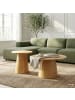 home24 home24 Couchtisch-Set aus Holzwerkstoff im modernen Stil in Eiche Dekor