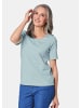 GOLDNER Shirt Gepflegtes Shirt in formstabiler Ware in bleu