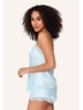 Linga Dore satin top & short DAILY in Pastel blue