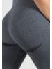 SMILODOX Kompression Leggings Amaze Ripp in Anthrazit Melange