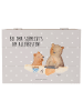 Mr. & Mrs. Panda Aufbewahrungsbox Oma Backen mit Spruch in Grau Pastell