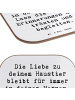Mr. & Mrs. Panda Untersetzer Spruch Trauerbewältigung Haustierve... in Weiß