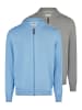 Redmond Strickjacke Basic in Hellblau / hellgrau