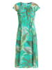 Betty Barclay Chiffonkleid figurbetont in Khaki/Blau