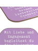 Mr. & Mrs. Panda Untersetzer Glas Spruch Liebevolle Erzieher mit... in Lavendeltraum