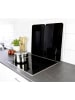 Wenko Herdabdeckplatten BLACK, 2 Stück in Schwarz, (B) 30 x (L) 52 cm