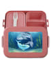 Mr. & Mrs. Panda Brotdose Walfisch Thunfisch Design ohne Spruch in Rot Pastell