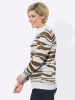 WITT WEIDEN Jacquard-Pullover in ecru-braun-gemustert