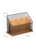 relaxdays Dokumentenhalter in Natur/ Schwarz - (B)29 x (H)20 x (T)14 cm