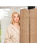 relaxdays Paravent in Natur - (B)160 x (H)241 cm