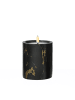 MARELIDA LED Kerze in Marmoroptik Zement Wachs flackernd H: 12cm in schwarz