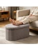 relaxdays Sitzbank in Dunkelgrau - (B)76 x (H)38 x (T)38 cm