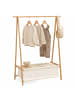 relaxdays Kinder-Kleiderständer in Natur/ Weiß - (B)66 x (H)106 x (T)36 cm