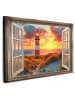 OnlyWow Leinwand Bilder Dunkelorange