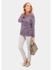 GOLDNER Pullover Pullover mit Glanzgarn in flieder / melange