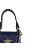 Florence Umhängetasche Leder blau ca. 13cm