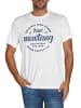 Mustang T-Shirt Basic Print Tee in Weiß