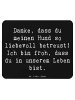 Mr. & Mrs. Panda Mauspad Spruch Danke Hundesitter mit Spruch in Schwarz