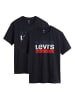 Levi´s T-Shirt 2er Pack in Schwarz