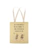 Mr. & Mrs. Panda Strandtasche Hummeln Kleeblatt mit Spruch in Gelb Pastell