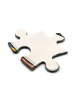 Mr. & Mrs. Panda Puzzle Einhorn Blümchentail Design ohne Spruch in Weiß